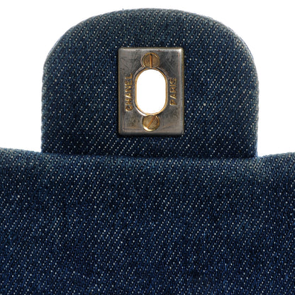 Chanel Quilted Denim Double Small Flap Blue 8 of 8