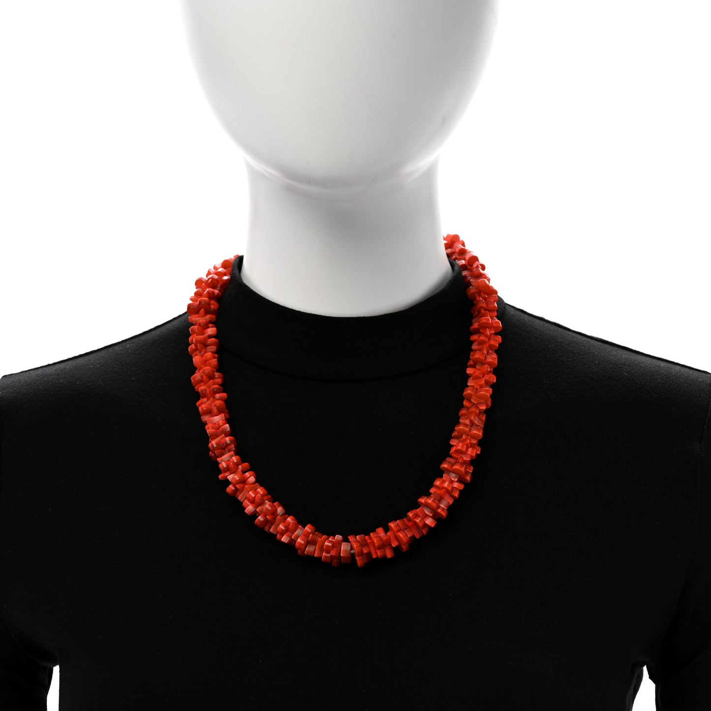 Resin Tropical Flowers Necklace Orange