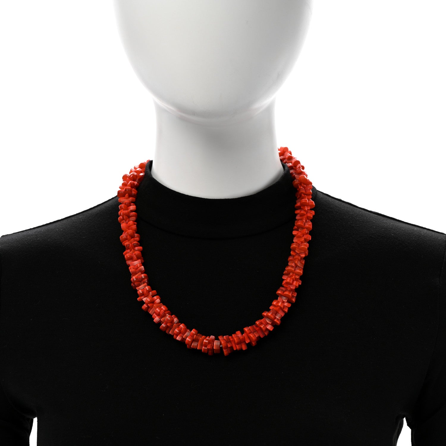 Louis Vuitton Resin Tropical Flowers Necklace Orange 2 of 5