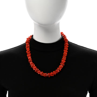 Louis Vuitton Resin Tropical Flowers Necklace Orange 2 of 5