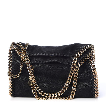 Stella McCartney Shaggy Deer Mini Falabella Fold Over Tote Black 1 of 10