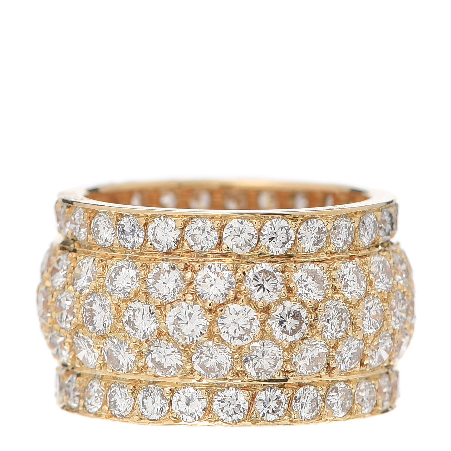18K Yellow Gold Diamond Nigeria Band Ring 52 6