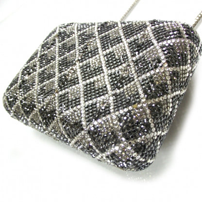Judith Leiber Swarovski Crystal Minaudiere Clutch Silver 5 of 8