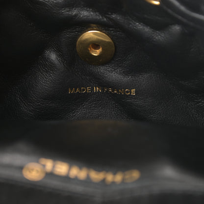 Chanel Lambskin Quilted Drawstring Backpack Black 7 of 14