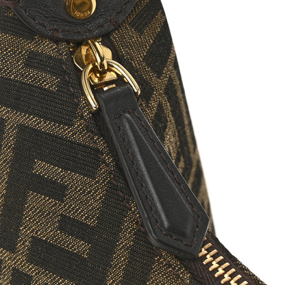 Fendi Fabric Jacquard Vitello Grace FF 1974 Small Fendigraphy Hobo Bag Tobacco Moro Ebano 12 of 15