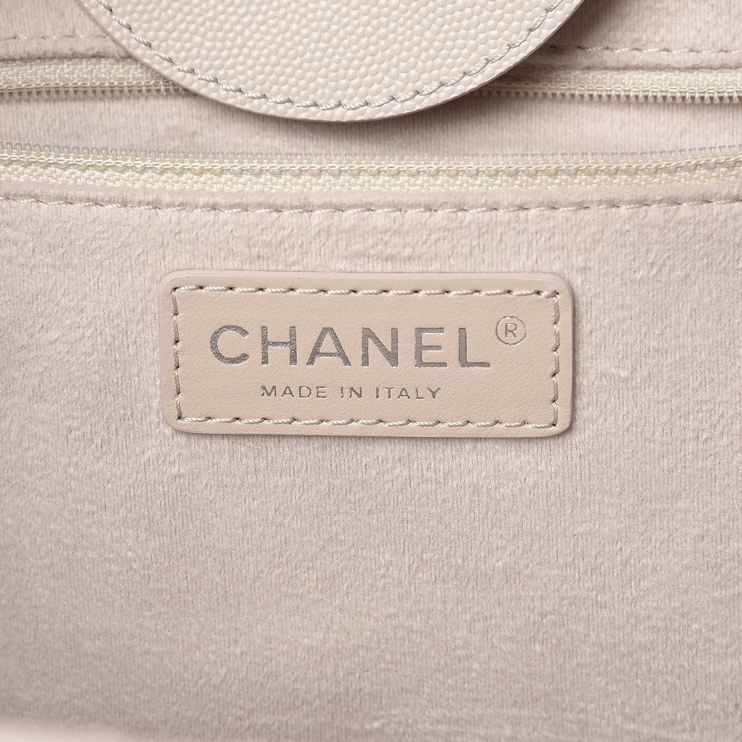 Caviar Small Studded Deauville Tote Ivory