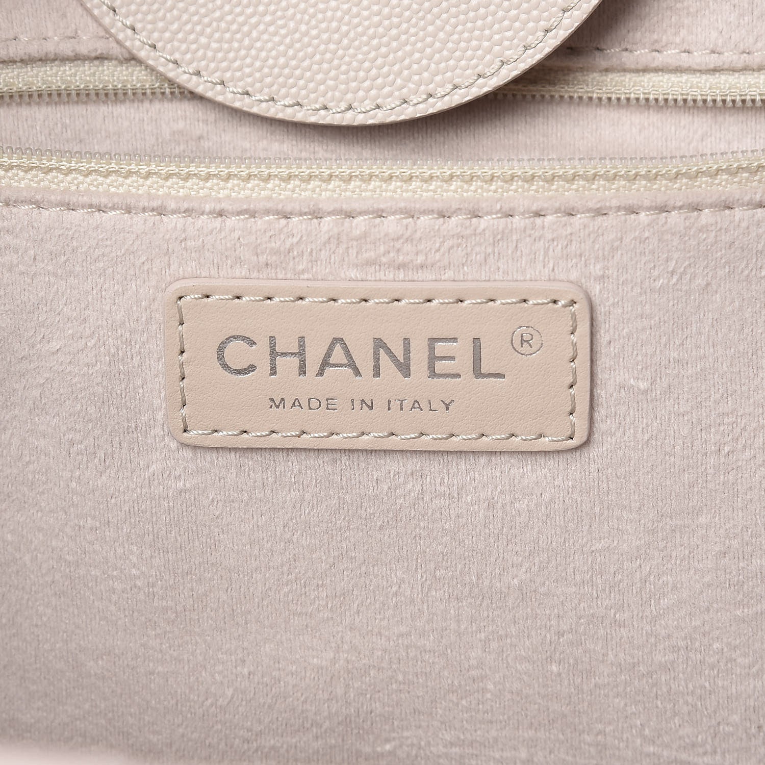 Chanel Caviar Small Studded Deauville Tote Ivory 8 of 10