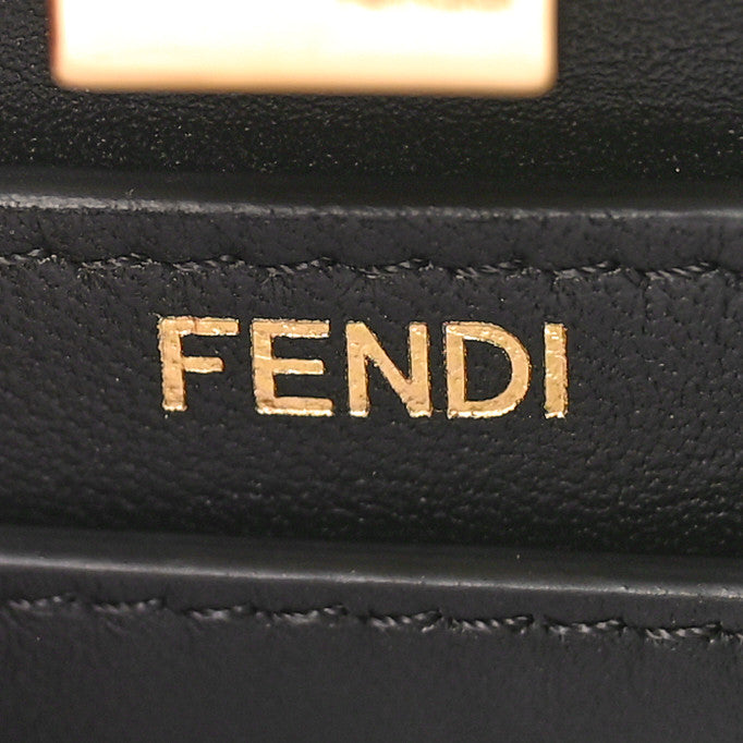 Fendi Shiny Nappa Petite Peekaboo I SEE U Satchel Black 7 of 11