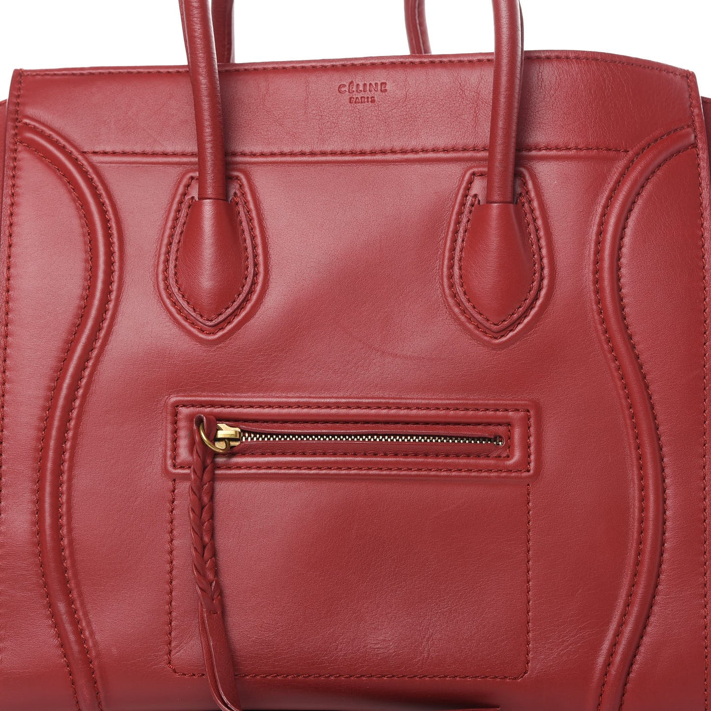 Supple Calfskin Medium Phantom Luggage Red