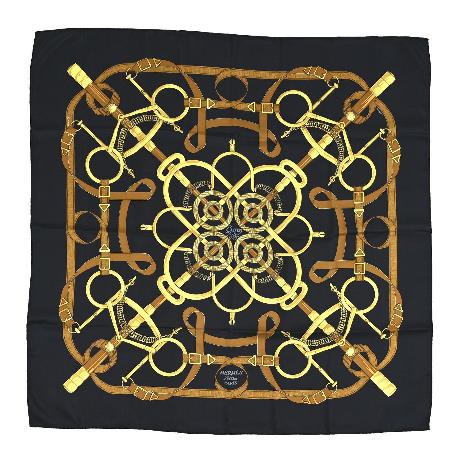 Hermes Silk Eperon D'Or Scarf 90 1 of 6