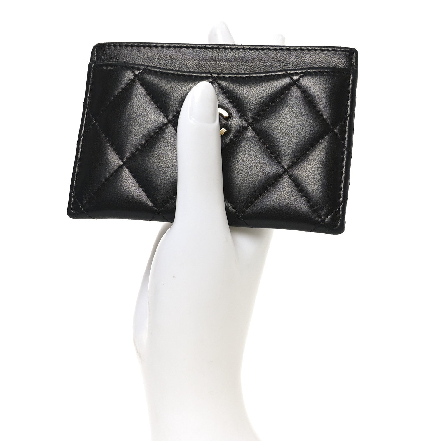 Chanel Lambskin Quilted Card Holder Black 2 of 9