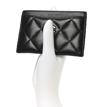 Chanel Lambskin Quilted Card Holder Black 2 of 9