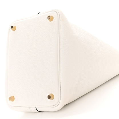 Hermes Taurillon Clemence Picotin Lock 18 PM New White 10 of 12