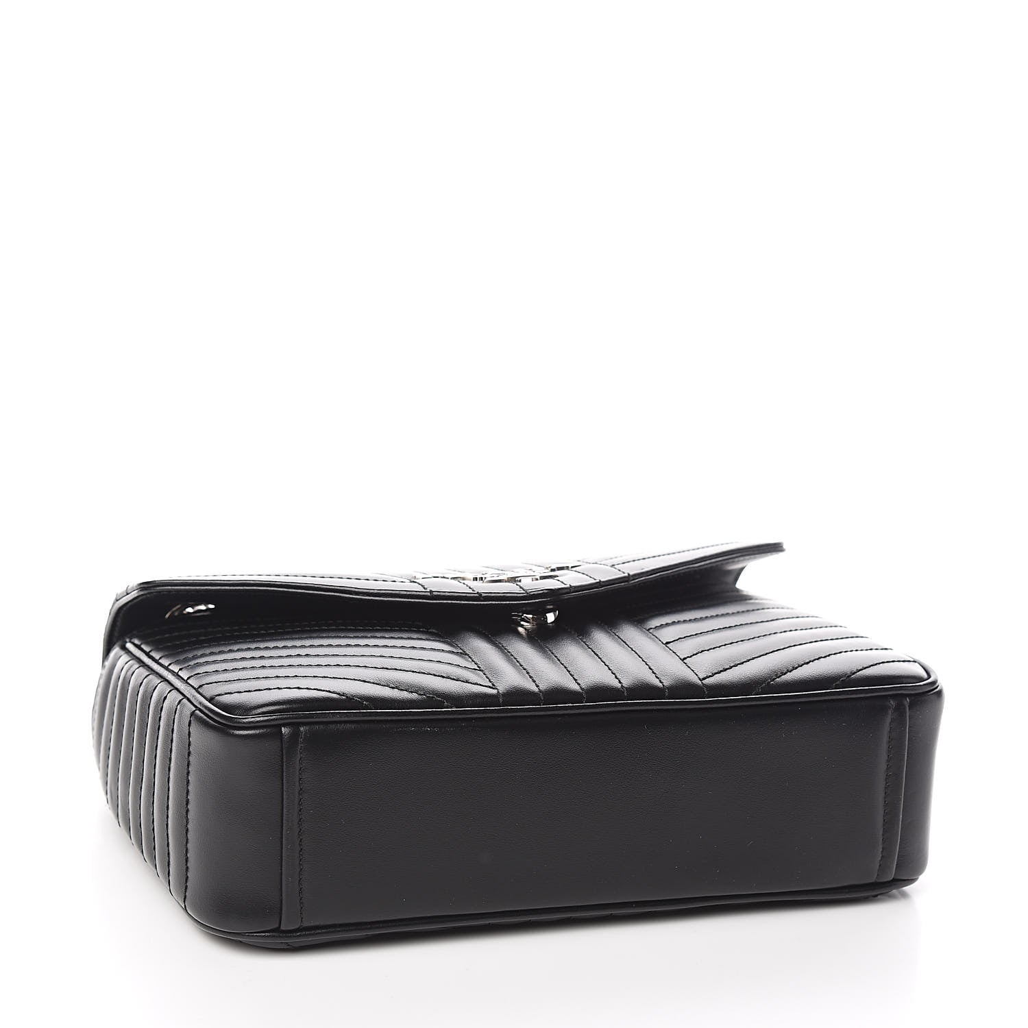 Prada Soft Calf Impunture Diagramme Flap Black 4 of 9