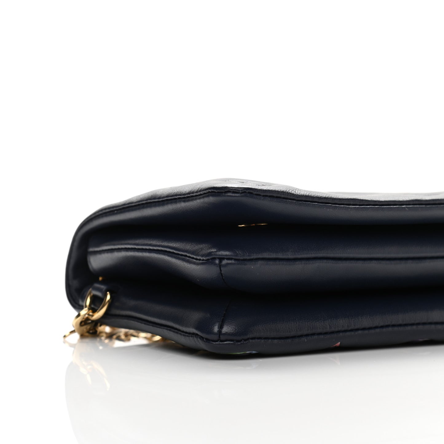 Lambskin Embossed Monogram LV Garden Pochette Coussin Navy
