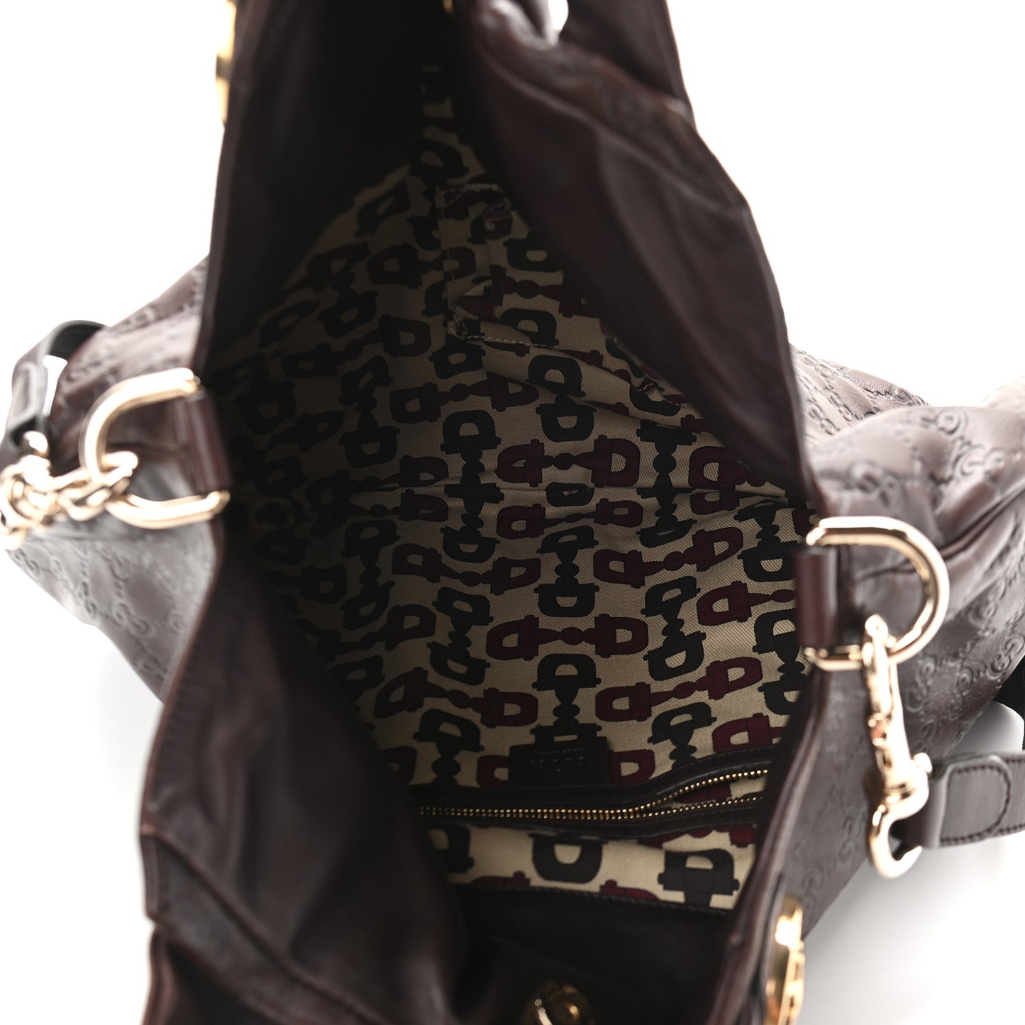 Guccissima Medium Hysteria Top Handle Bag Chocolate