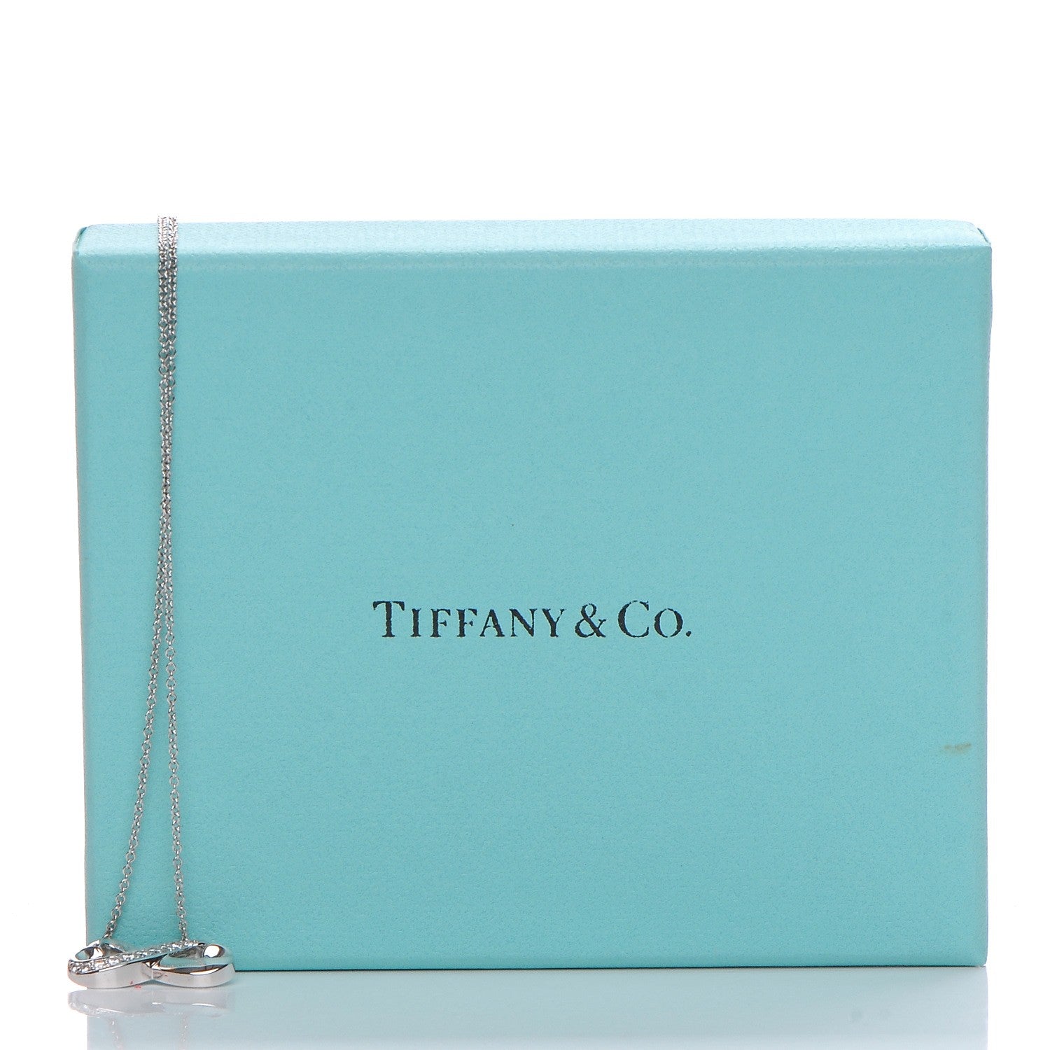 Tiffany 18K White Gold Diamond Paloma Picasso Double Loving Heart Necklace 6 of 11