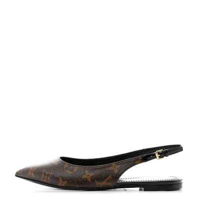 Louis Vuitton Patent Monogram Cherie Slingback Ballerina Flats 37 1 of 8