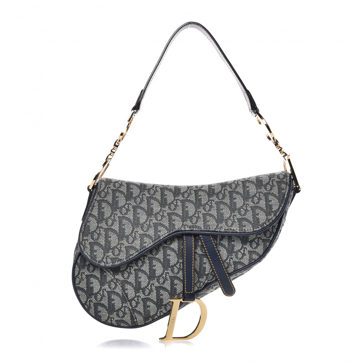 Christian Dior Monogram Saddle Bag Blue 1 of 7