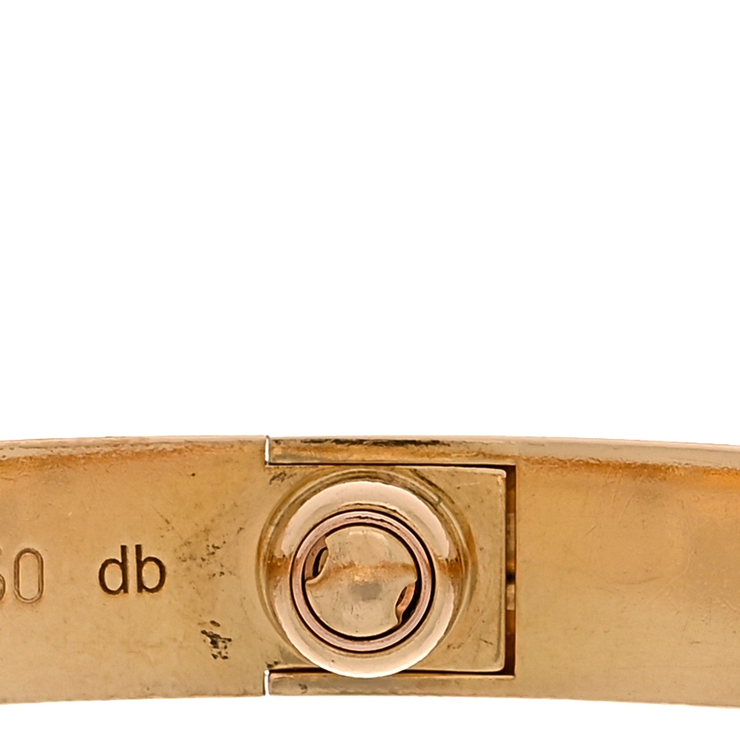 Cartier 18K Yellow Gold 4 Diamond LOVE Bracelet 17 6 of 8