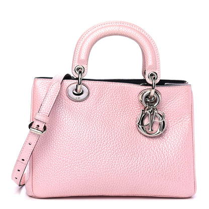 Christian Dior Metallic Bullcalf Mini Diorissimo Tote Pink 1 of 4