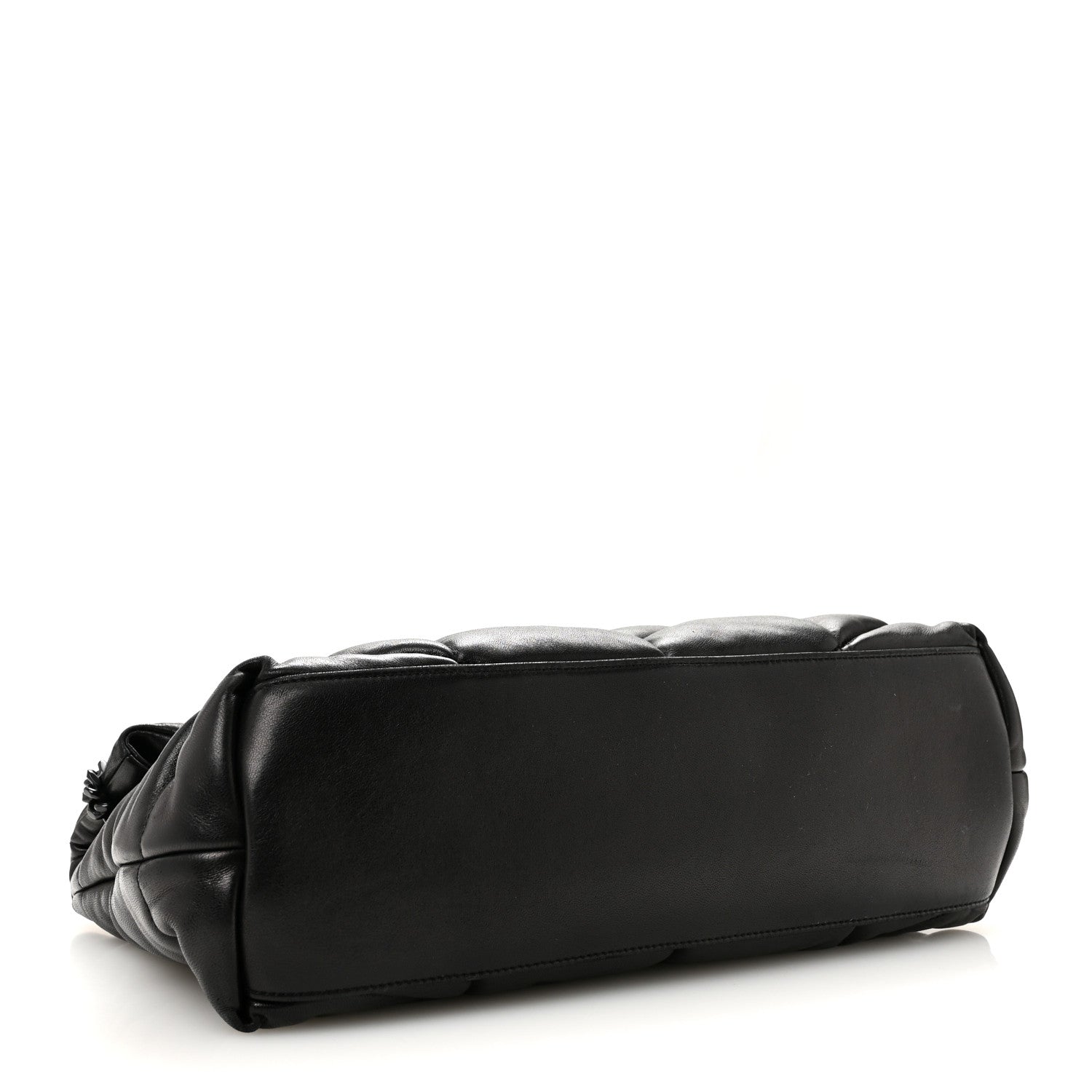 Saint Laurent Lambskin Quilted Monogram Monochrome Medium Loulou Puffer Chain Satchel Black 4 of 12