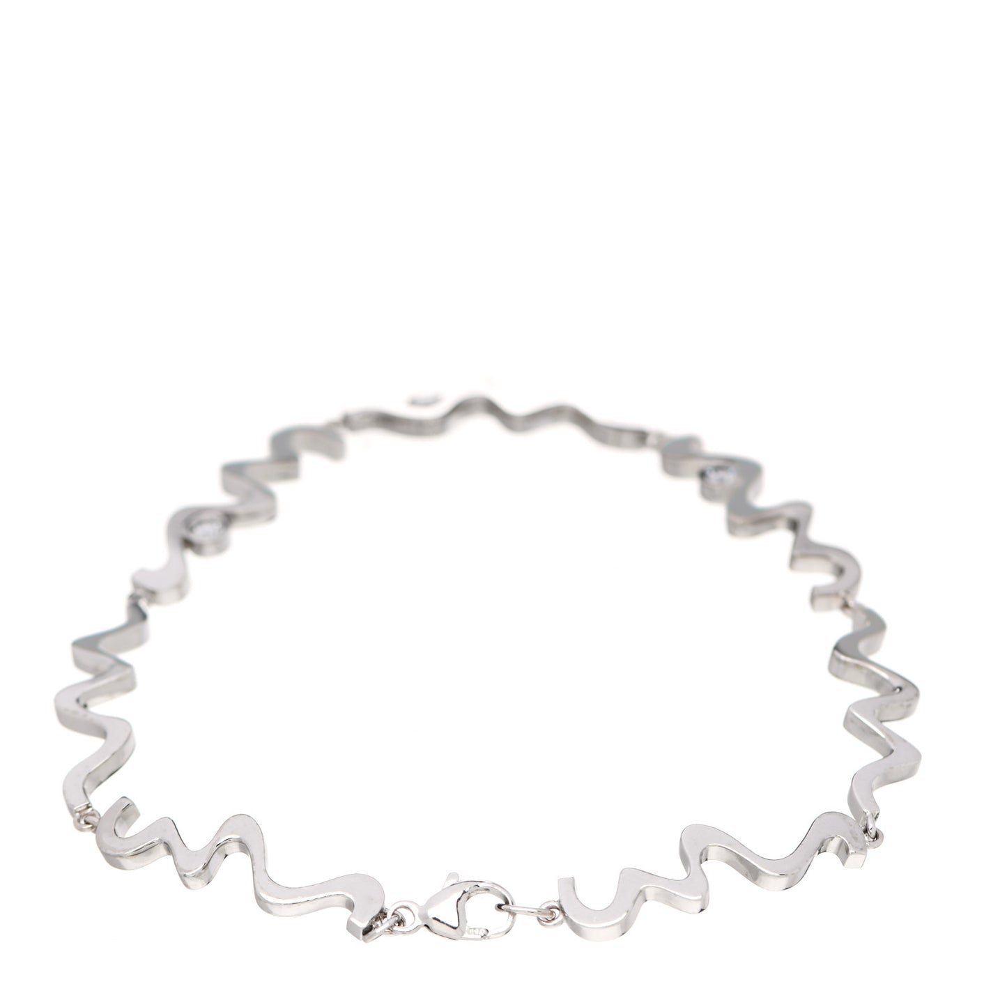 18K White Gold Diamond Frank Gehry Equus Bracelet