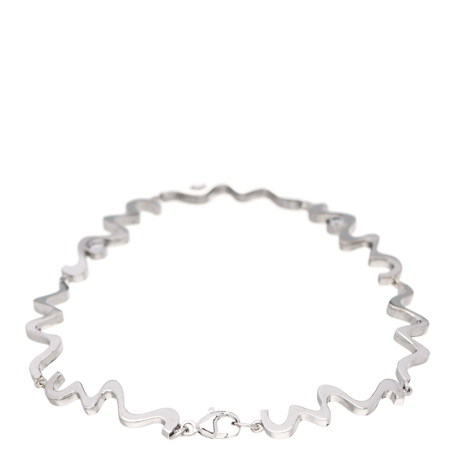 Tiffany 18K White Gold Diamond Frank Gehry Equus Bracelet 2 of 4
