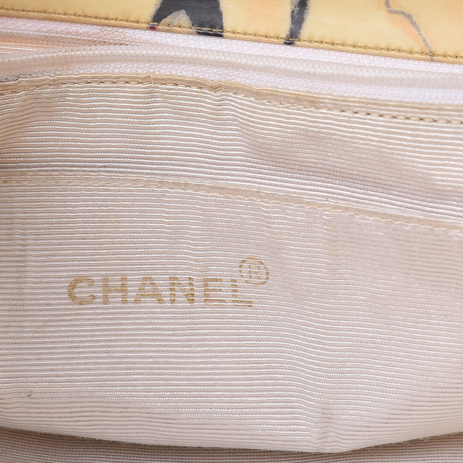 Chanel Coated Canvas Quilted Lips and Kisses Graffiti XL Tote Beige 6 of 18
