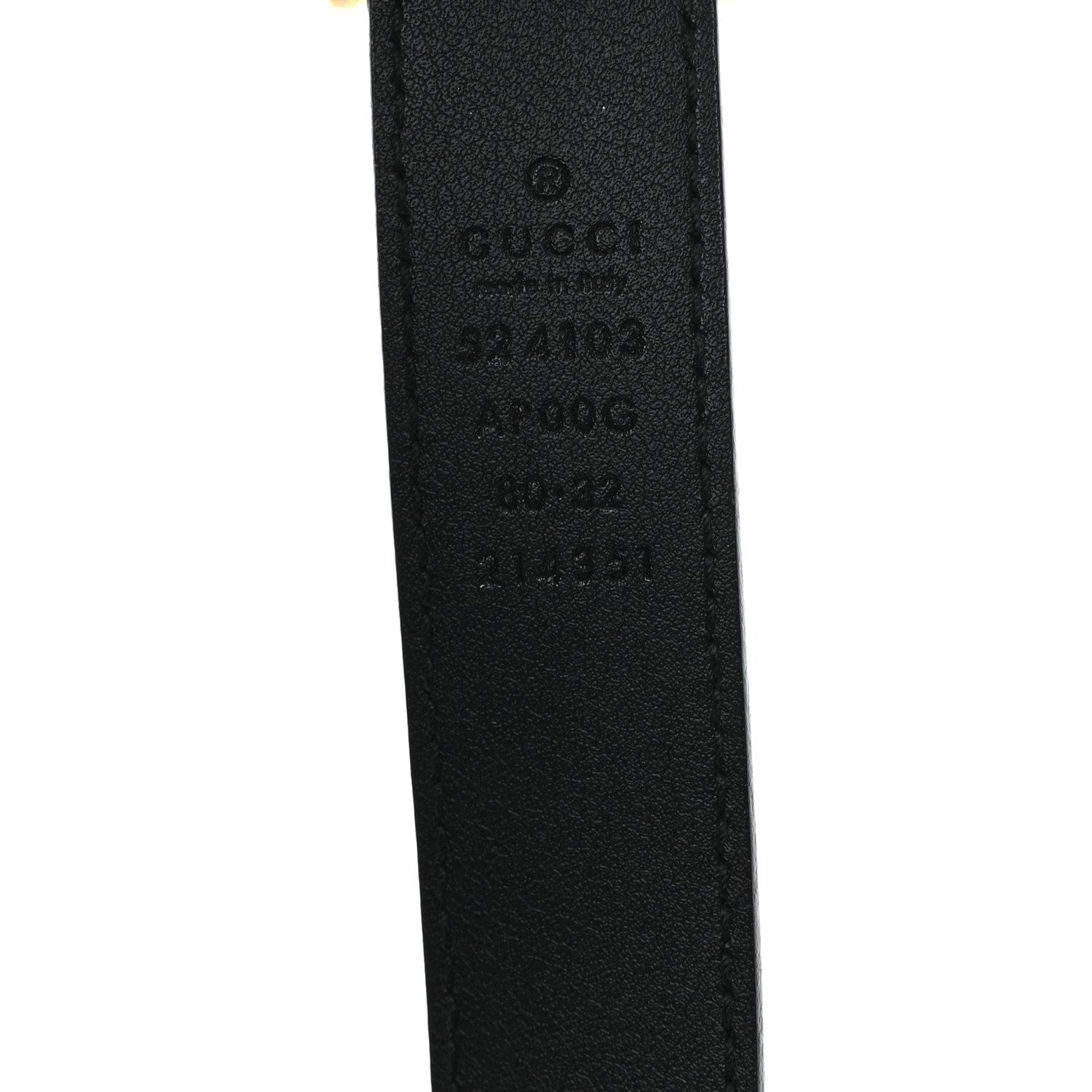 Gucci Moon Calfskin Torchon Double G 25mm Belt 80 32 Black 3 of 5