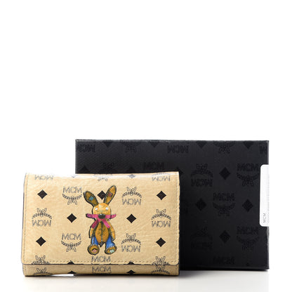 MCM Visetos Rabbit Tri-Fold Wallet Beige 8 of 8