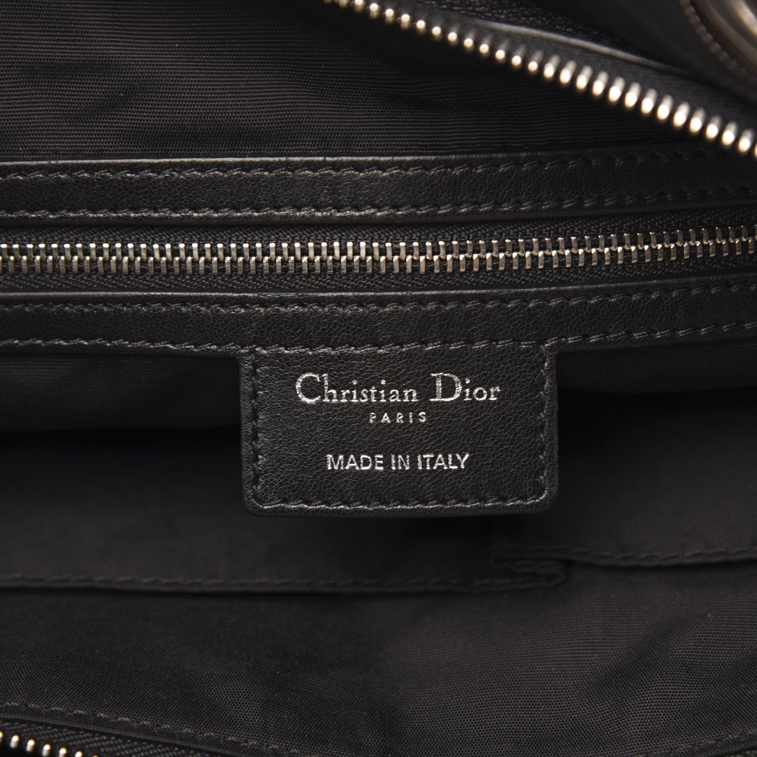 Christian Dior Lambskin Cannage Medium Granville Tote Black 6 of 11