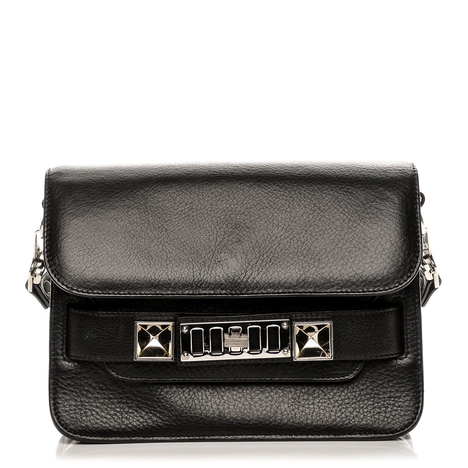 Proenza Schouler Textured Calfskin Mini PS11 Classic Shoulder Bag Black 1 of 7