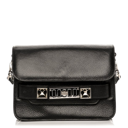 Proenza Schouler Textured Calfskin Mini PS11 Classic Shoulder Bag Black 1 of 7