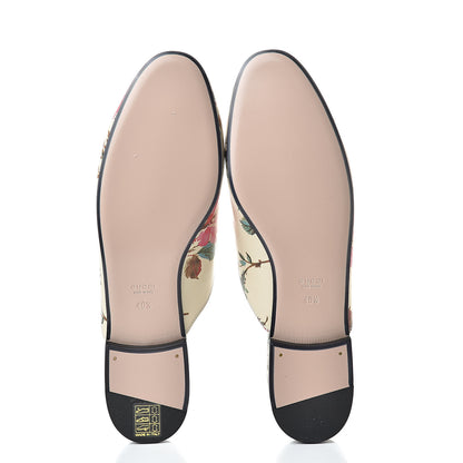 Gucci Calfskin Stamp Allover Rose Princetown Slippers 40.5 Ivory Multicolor 5 of 8
