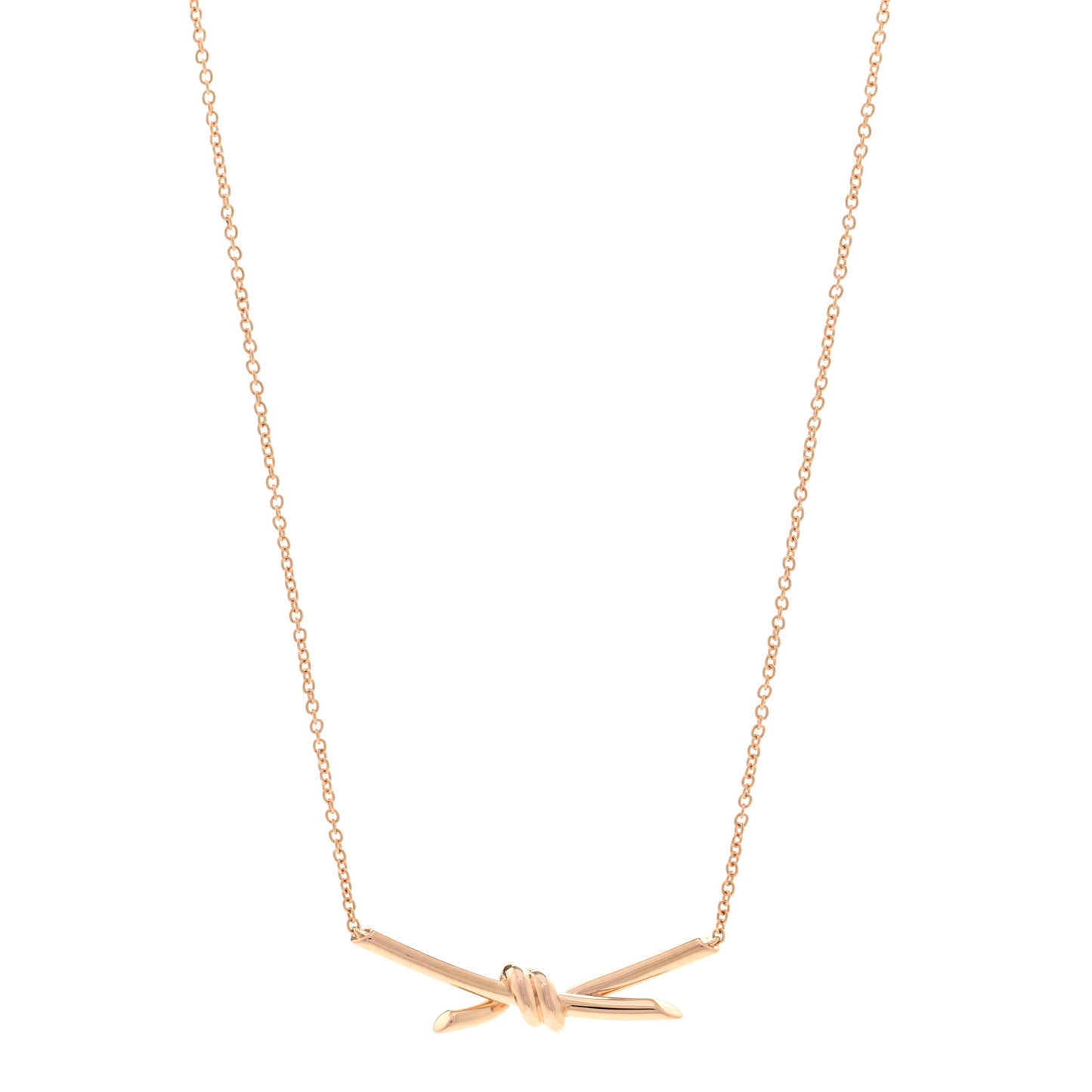 18K Rose Gold Knot Necklace
