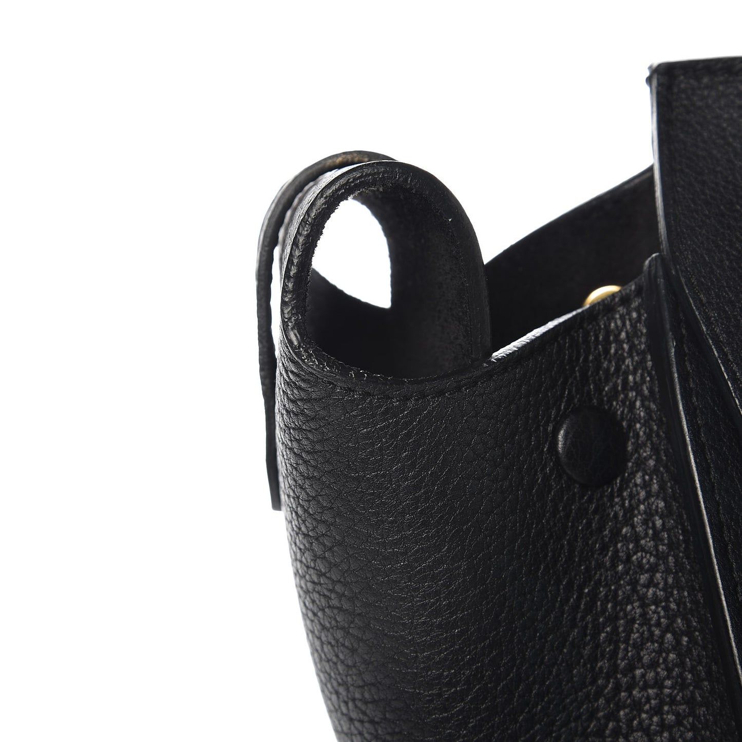 Crisped Calfskin Mini Tie Knot Tote Black