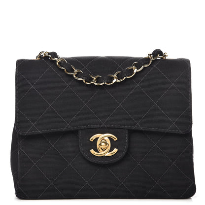 Chanel Grosgrain Quilted Mini Square Flap Black 1 of 8