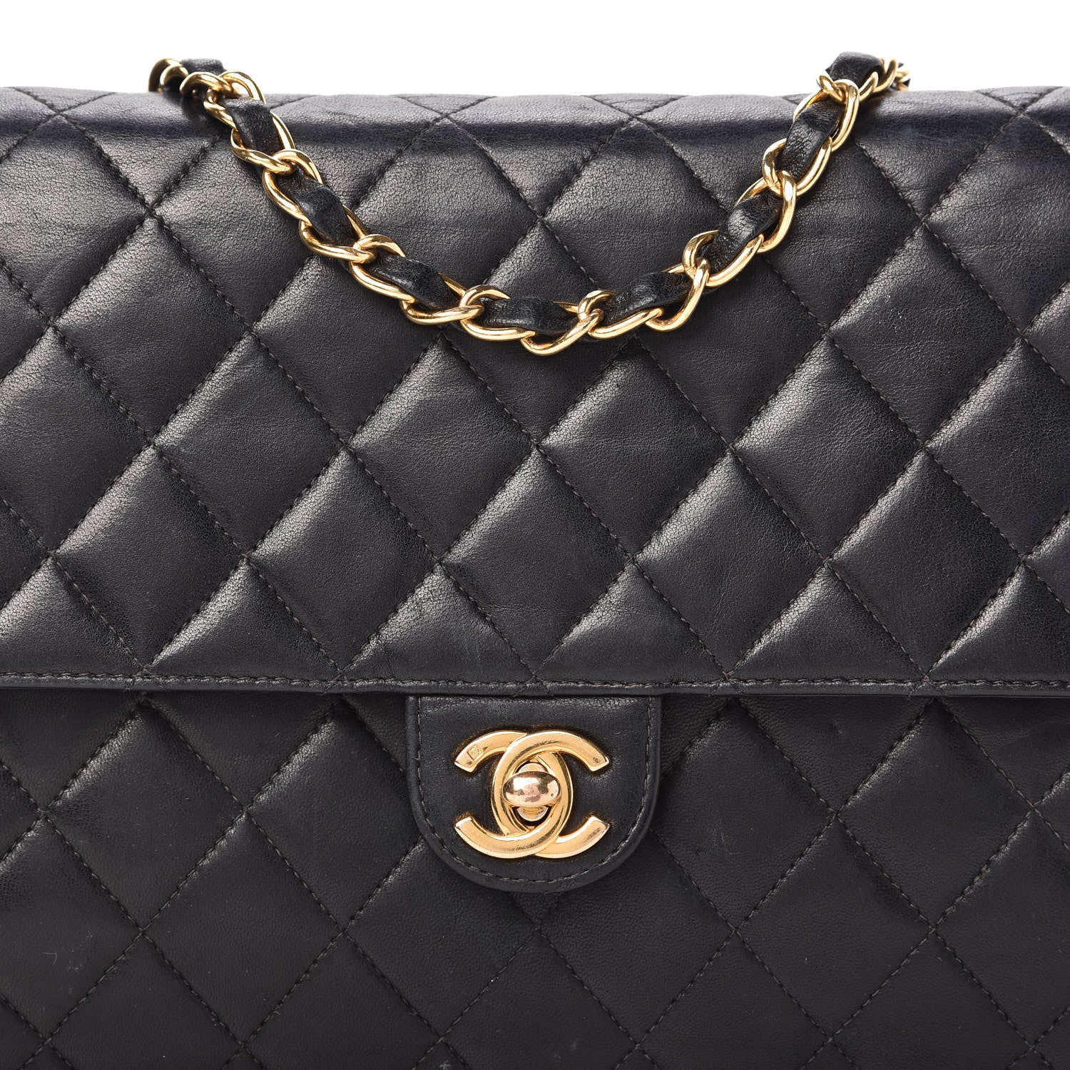 Chanel Lambskin Quilted Small Single Flap Bag Black 10 of 10