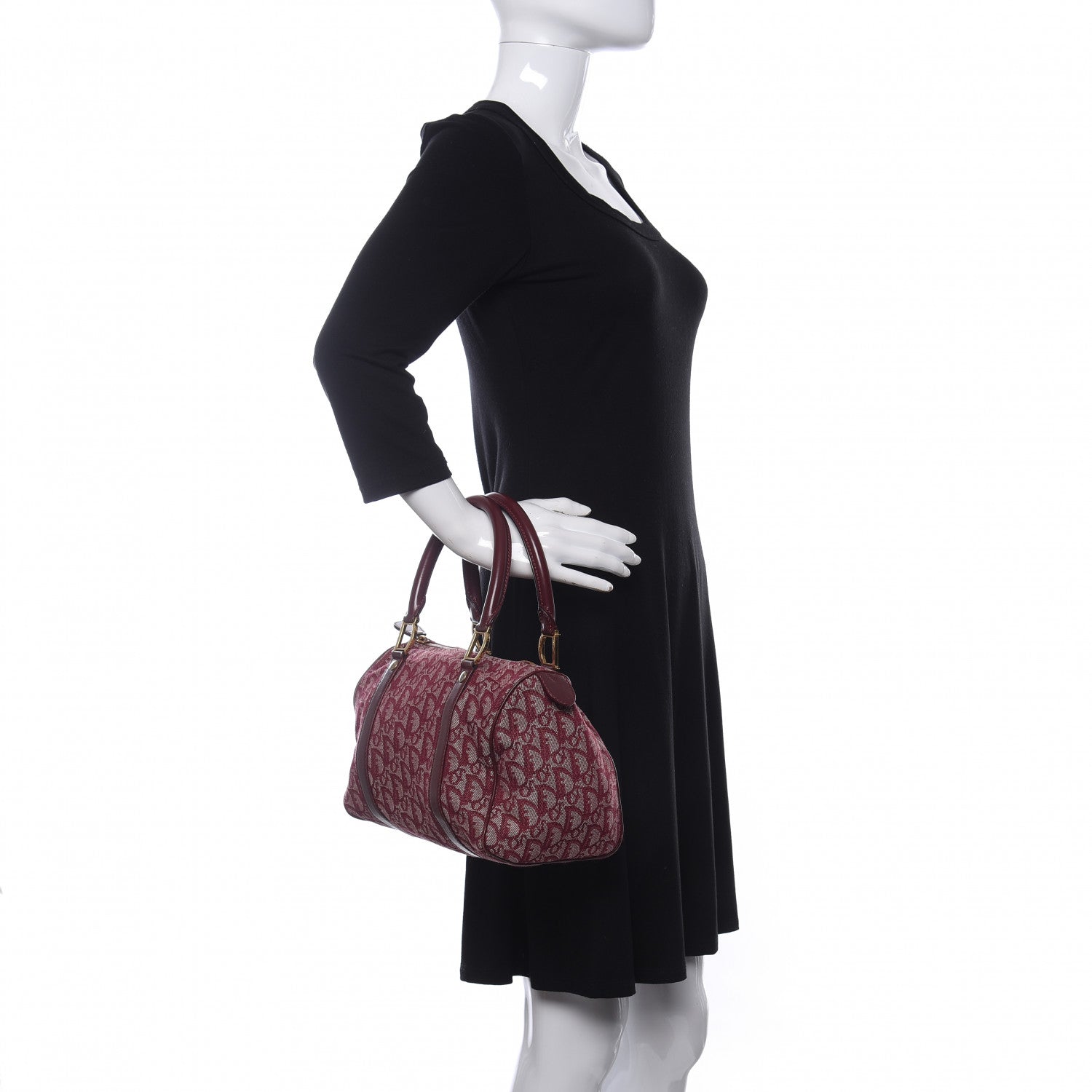 Christian Dior Monogram Boston Red 2 of 10
