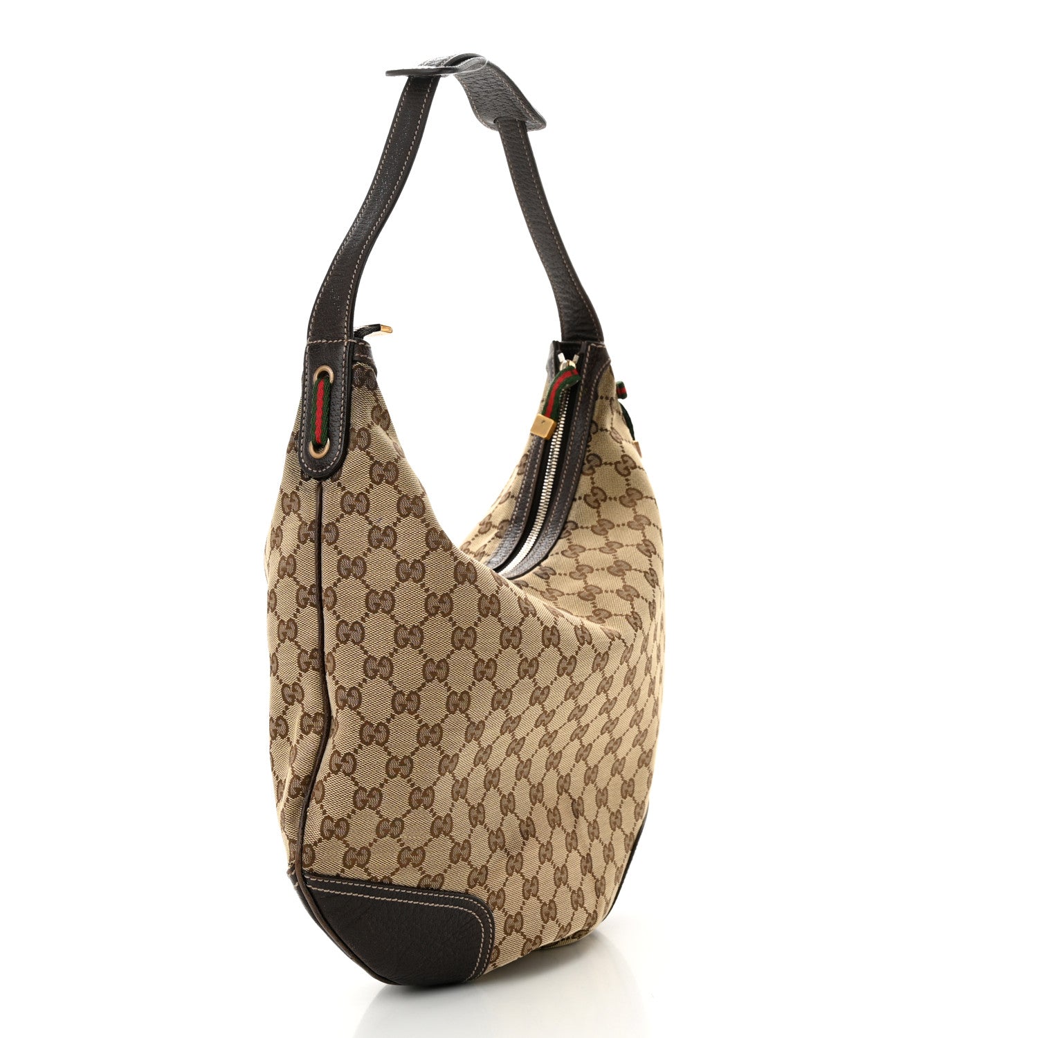 Gucci Monogram Large Princy Hobo Dark Brown 3 of 11