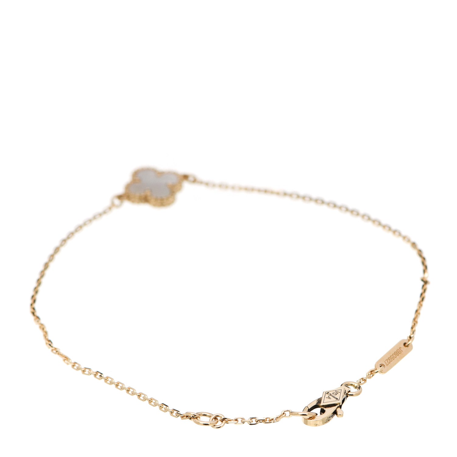 Van Cleef & Arpels 18K Yellow Gold Mother of Pearl Sweet Alhambra Bracelet 3 of 6