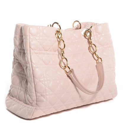 Christian Dior Lambskin Cannage Large Dior Soft Shopping Tote Light Pink 3 of 9