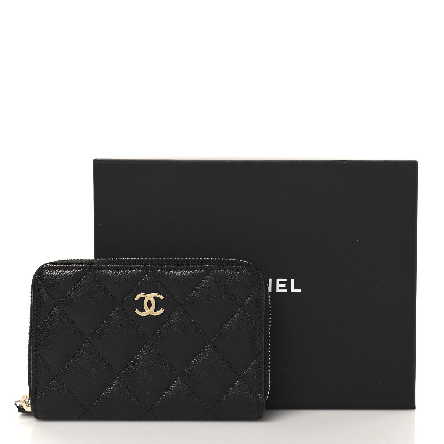Chanel Caviar Quilted Zip Coin Purse Black 8 of 8