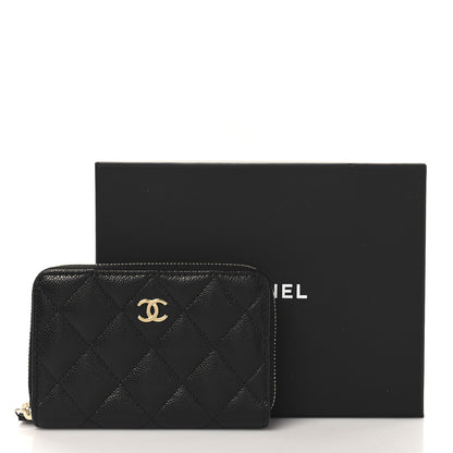 Chanel Caviar Quilted Zip Coin Purse Black 8 of 8