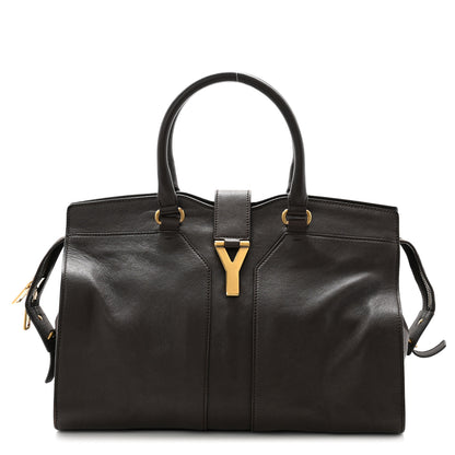 Saint Laurent Calfskin Medium Cabas ChYc Dark Brown 1 of 13