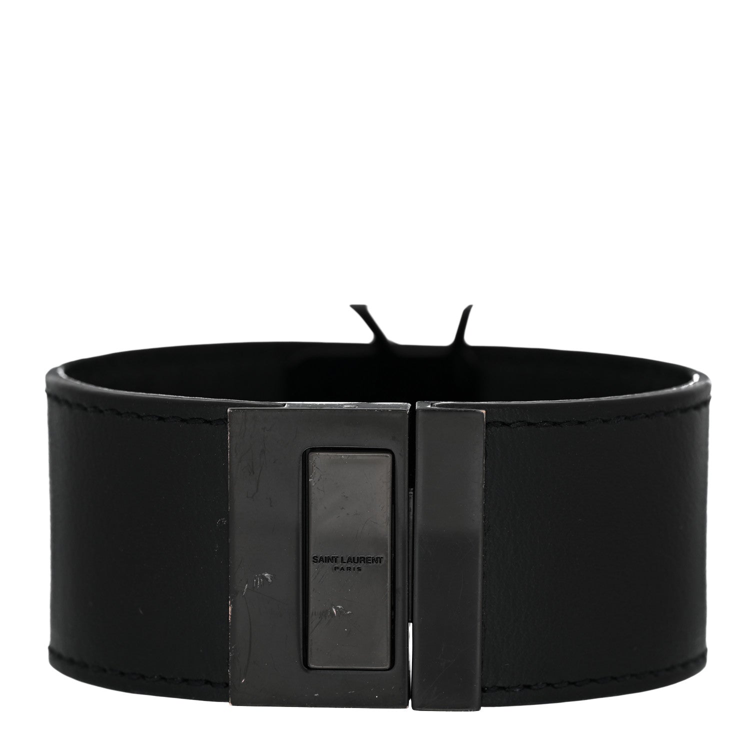 Saint Laurent Calfskin Monogram Bracelet Black 3 of 6