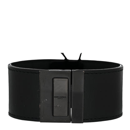 Saint Laurent Calfskin Monogram Bracelet Black 3 of 6