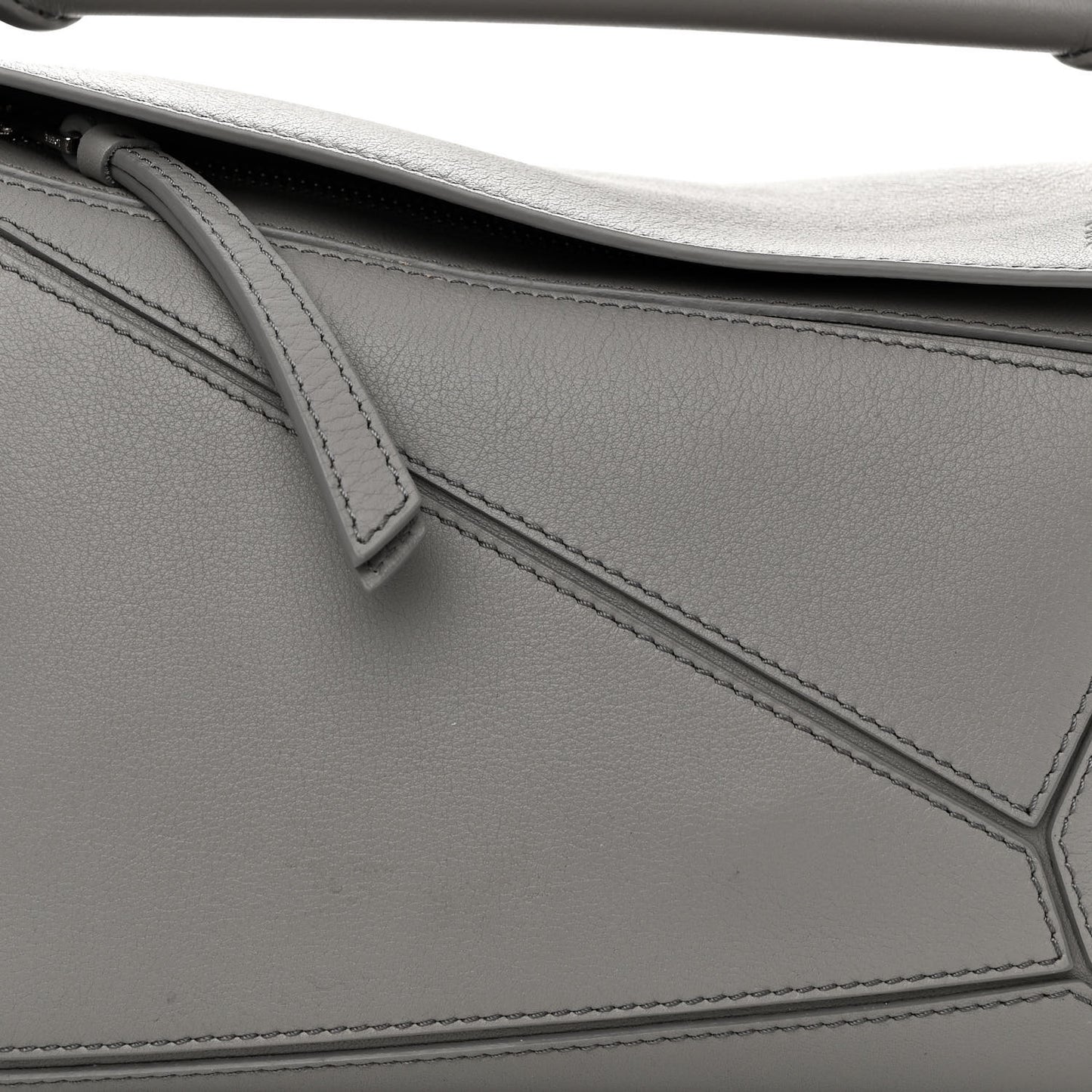 Soft Grained Calfskin Small Puzzle Bag Pearl Grey
