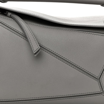 Loewe Soft Grained Calfskin Small Puzzle Bag Pearl Grey 8 of 10